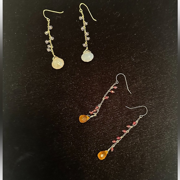 GORJANA Semi-precious stones drop earrings (2 pair in this listing) - Picture 1 of 6